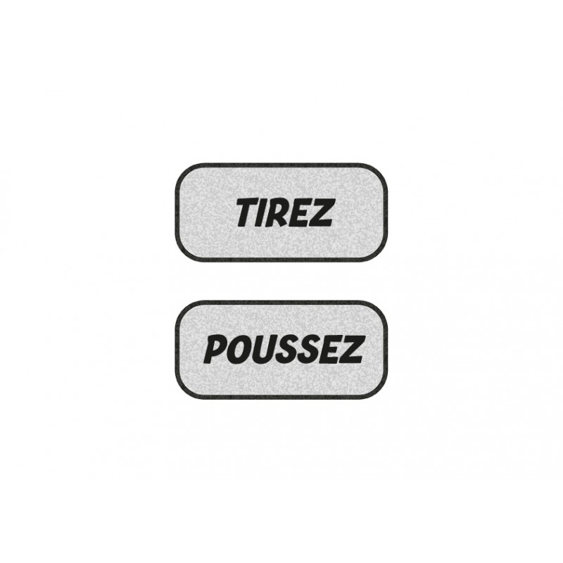 Stickers poussez Tirez