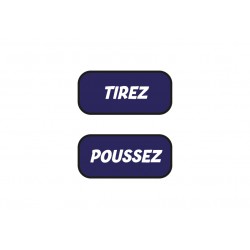 Autocollant poussez tirez