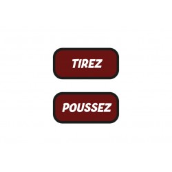 Autocollants poussez tirez pour porte