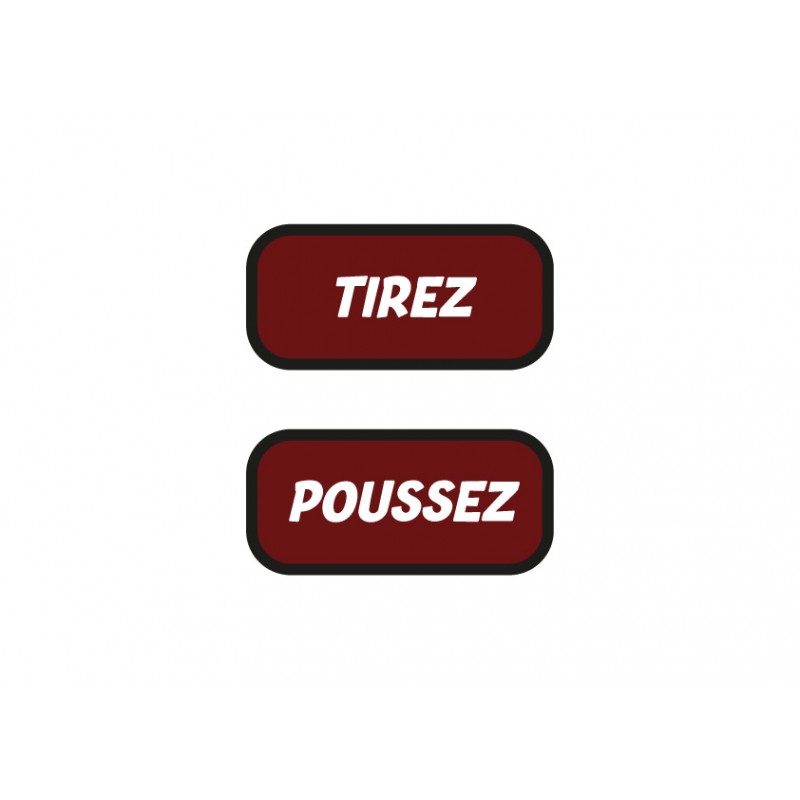 Autocollants poussez tirez pour porte