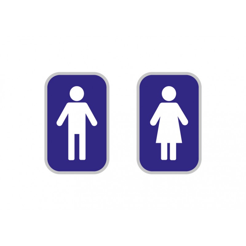 Stickers Porte , WC Homme Femme