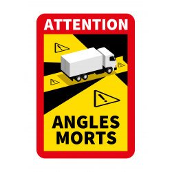 Sticker Officiel Poids Lourd Angles Mort pour camion autocollant