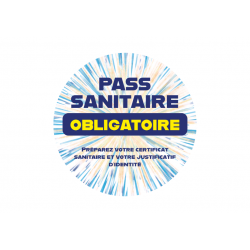 Pass Sanitaire Obligatoire Rond (14cm)