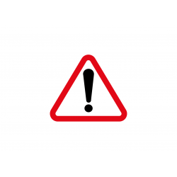 Pictogramme Attention Sticker Rouge autocollant