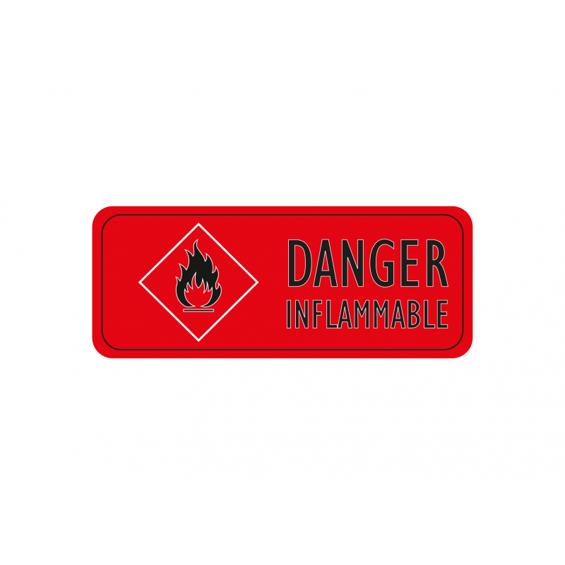 Autocollant Danger inflammable, Sticker attention inflammable
